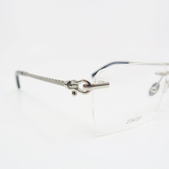 Paul Vosheront PV 3634 C1 23K Gold Plated Silver, Rimless, New Eyeglasses. - Picture 6 of 13